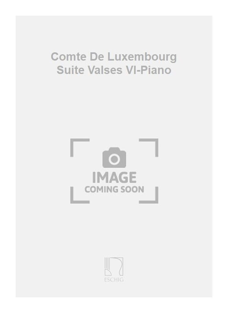 Comte De Luxembourg Suite Valses Vl-Piano